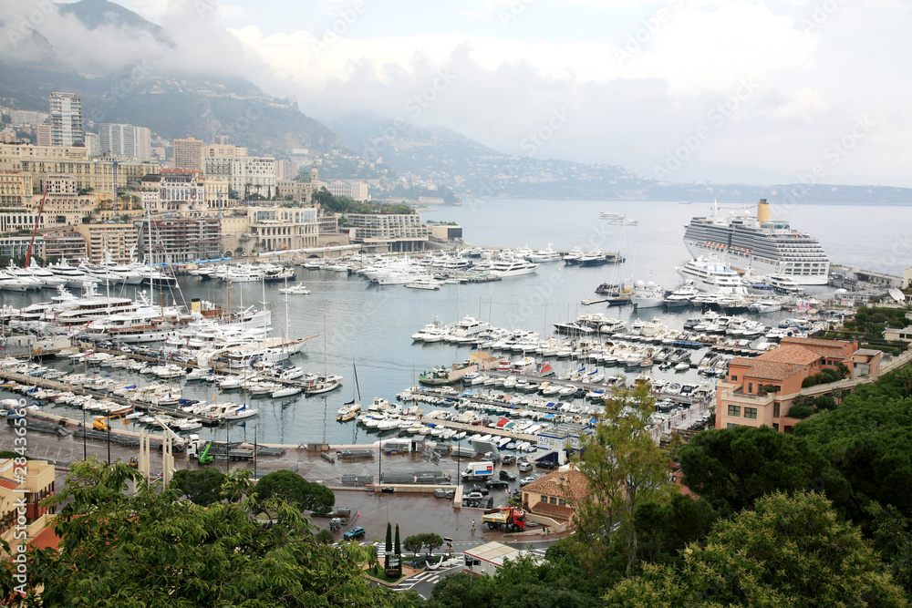 View of Monaco harbour, Monte Carlo