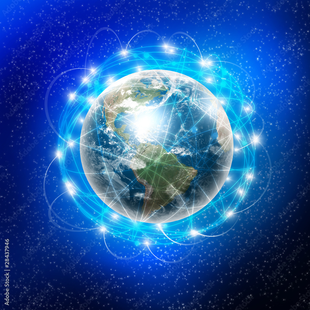 Fototapeta premium Earth and the communication