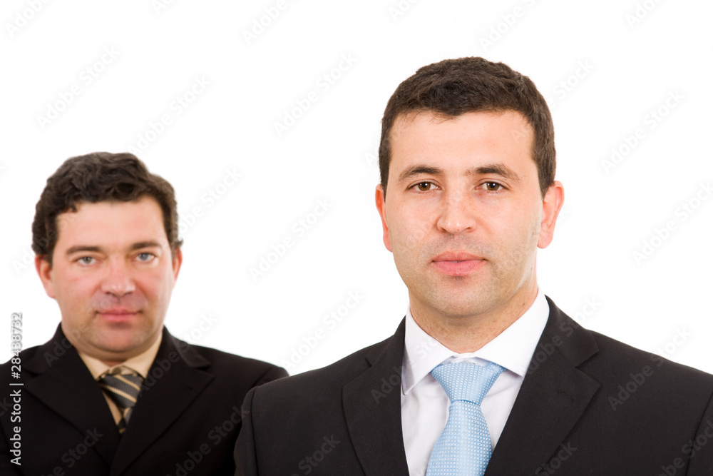 Business team portrait, isolated on white Business team portrait, isolated on white