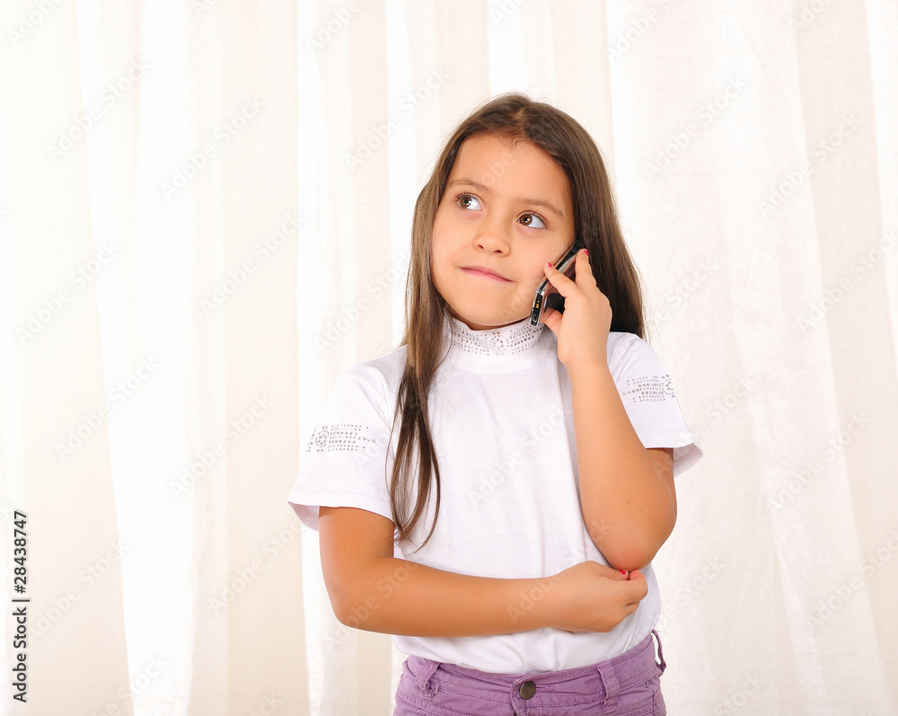 little girl excitedly chatting