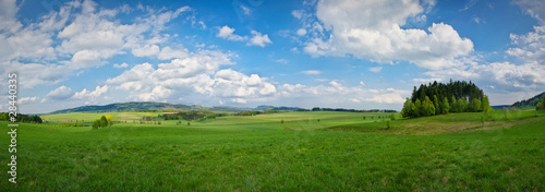 Spring panorama in the hills