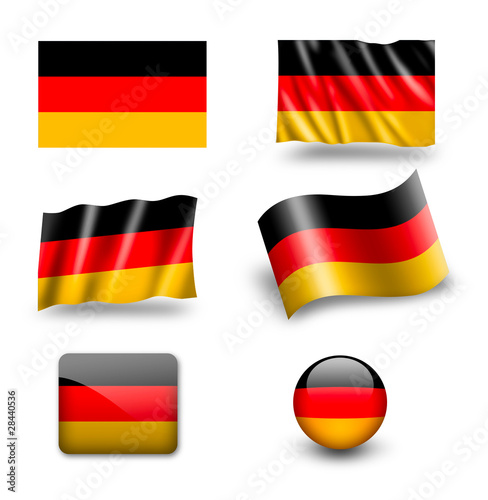 Bilde på lerret deutschland fahne flagge set