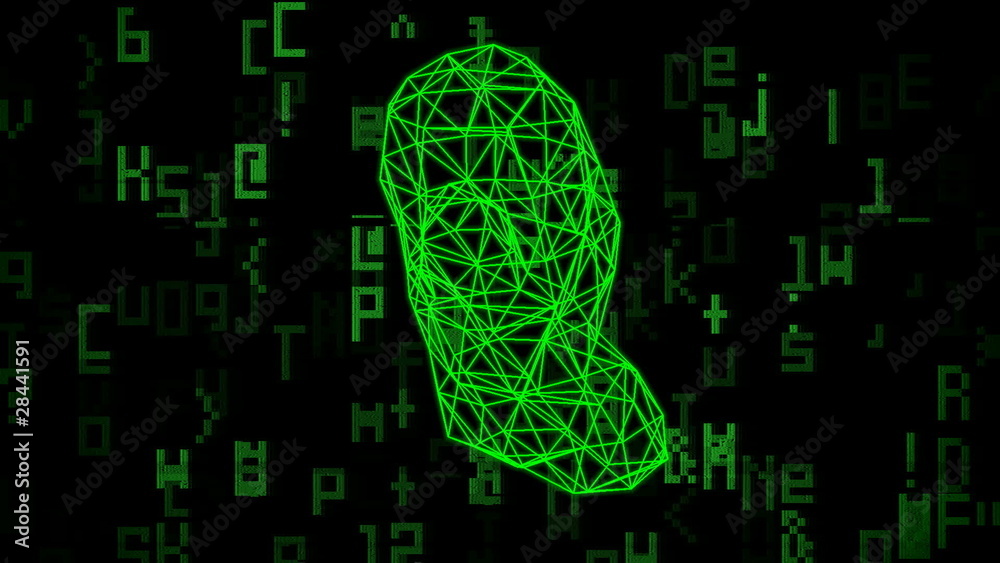 Computer virus abstract animation