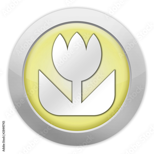 Light Colored Icon (Yellow) "Florist / Flower Symbol"