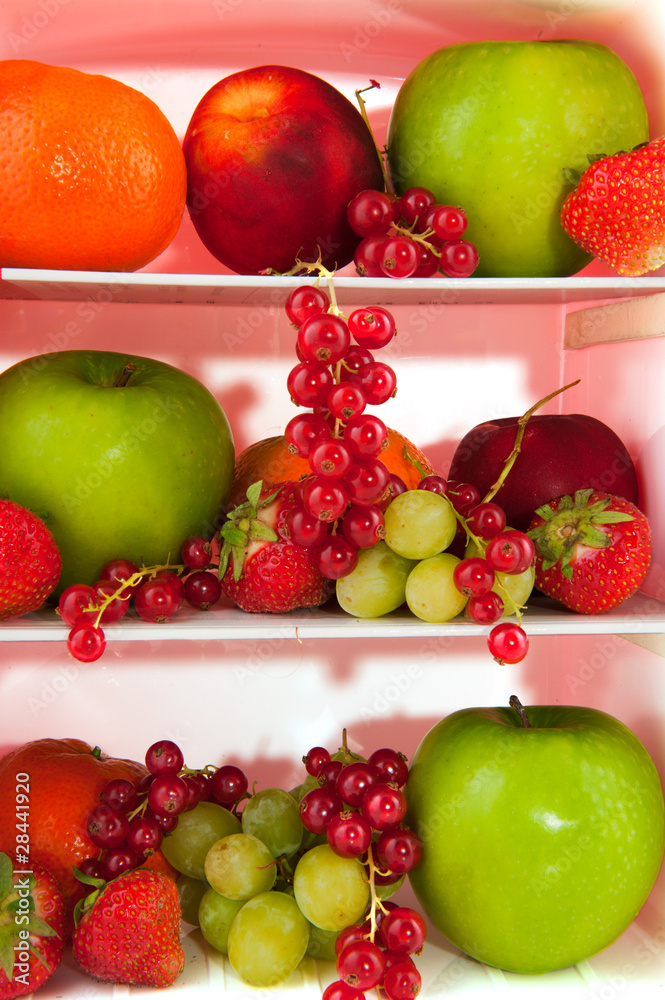 fridge with fresh fruit fridge with fresh fruit
