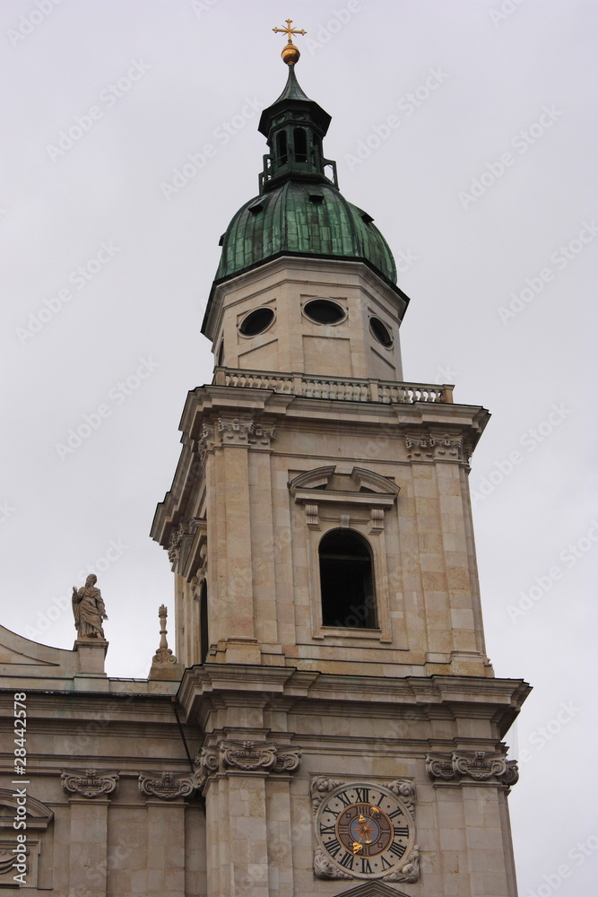 tower of the cathedral in salzburg