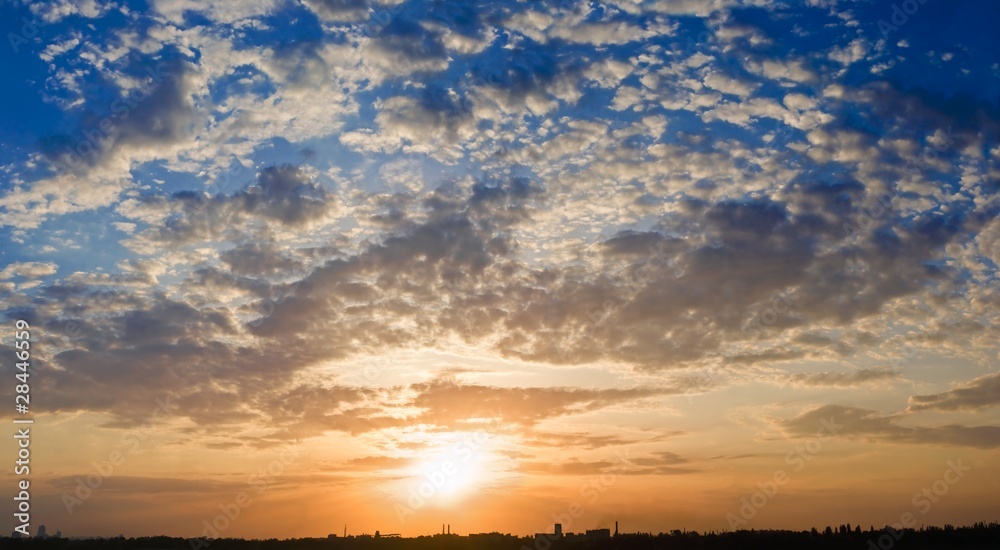 majestic sunset panorama