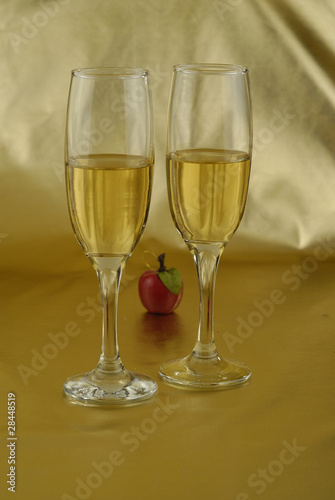 Bodegón navideño, champán 3