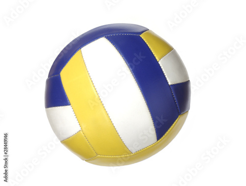 Color volleyball ball isolated on white