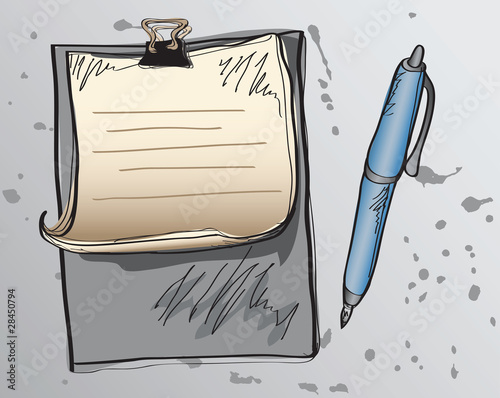 pen and sheet of paper