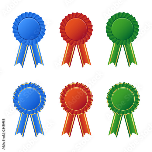 Blank rosette awards collection