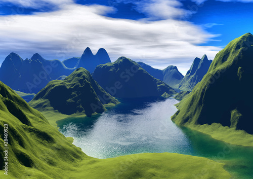 colorful fantasy landscape