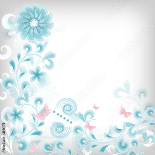 Floral grunge background