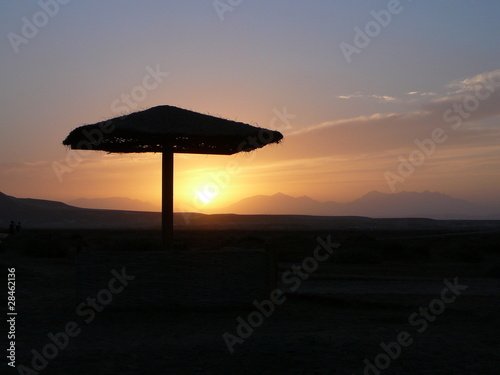 Sonnenuntergang über der Sahara