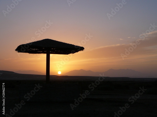 Sonnenuntergang über der Sahara