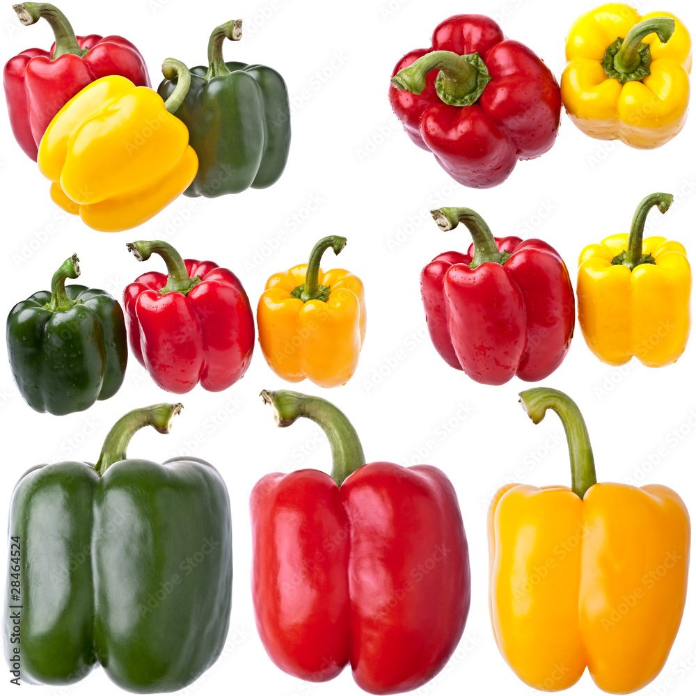 Paprika - Schattenfrei freigestellt Paprika - Schattenfrei freigestellt