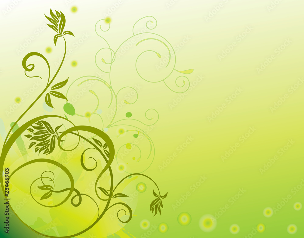 abstract flower Illustration vector spring summer green