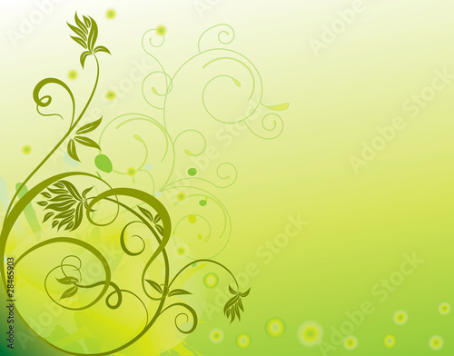 abstract flower Illustration vector spring summer green