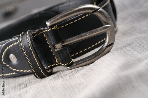 classic black leather belt