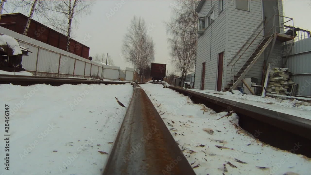 Train coupling system crash test ( bottom view )