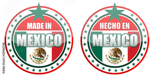 made in Mexico stamp isolated over a white background.