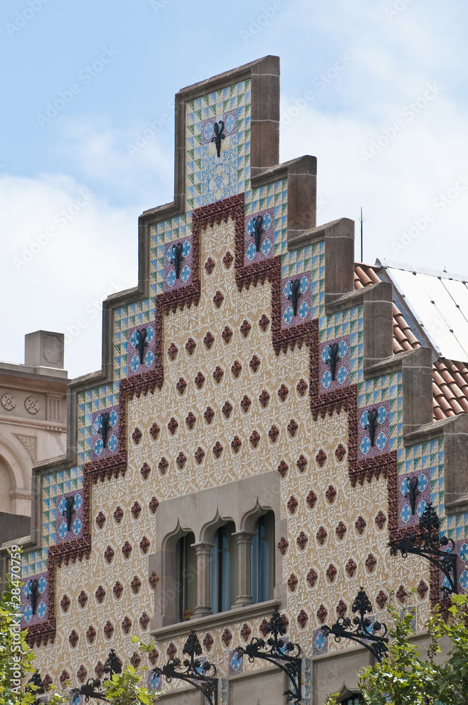 Fototapeta premium Ametller house facade located at Barcelona, Spain