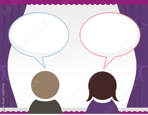 Empty chat ant idea bubbles for family dialog