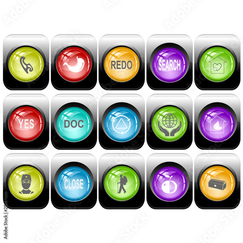 Vector set of internet buttons