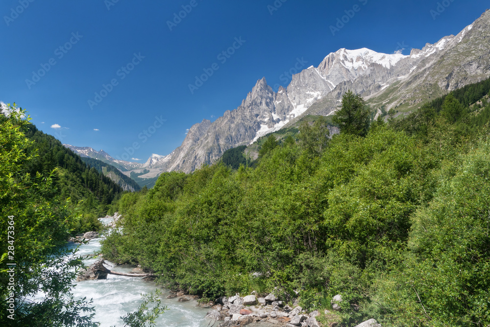 stream in Ferret valley - torrente alpino in Val Ferret