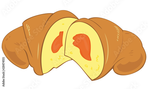 Croissant with jam