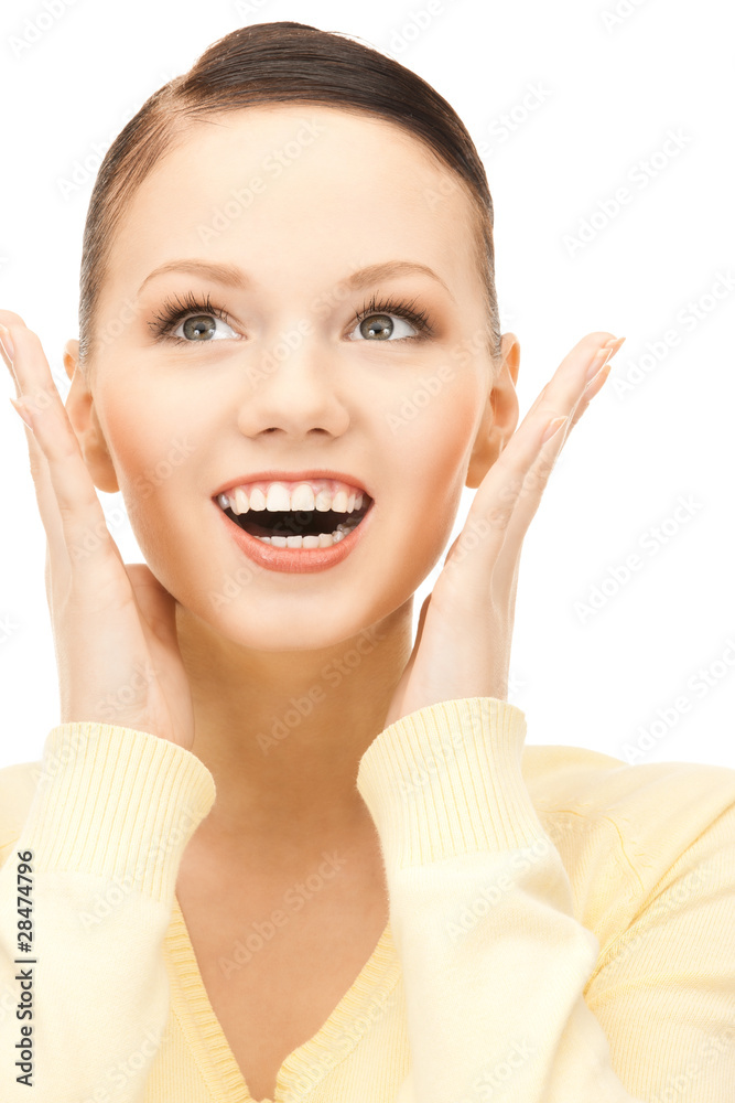 Fototapeta premium surprised woman face
