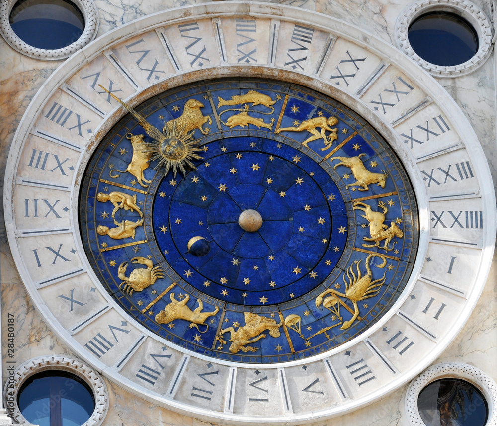 Astronomical Clock with Zodiac Signs