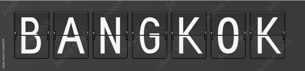 Obraz premium Anzeigetafel Bangkok