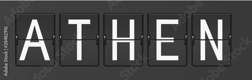 Fotografie Anzeigetafel Athen