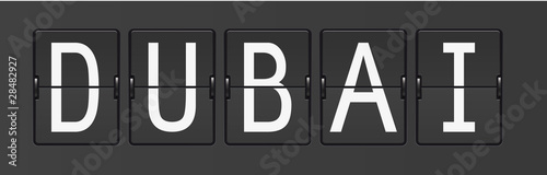 Anzeigetafel Dubai