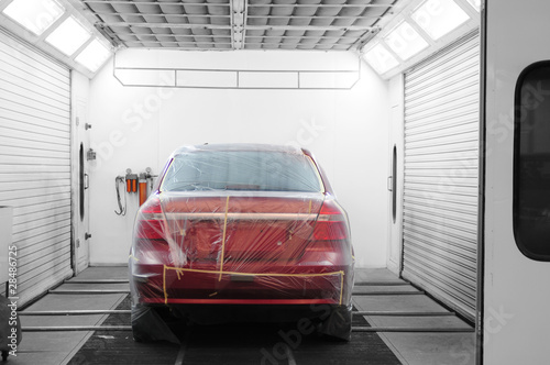 Car paint booth.