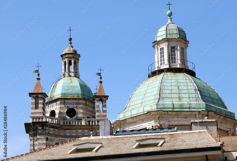 Obraz premium View from a church top from the Italian city Genoa