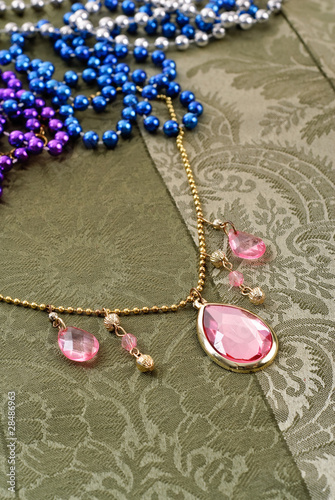 Pink Sapphire Stone Fashion Necklace