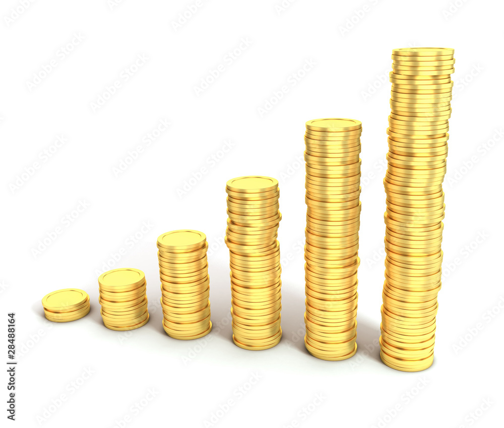 financial growth or money saving 3d concept financial growth or money saving 3d concept