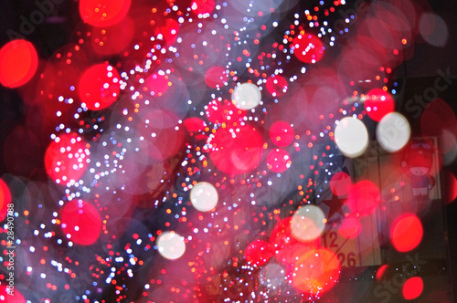 赤と白のイルミネーション