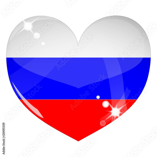 Free Download Vector heart with Russia flag texture - GFXLoad