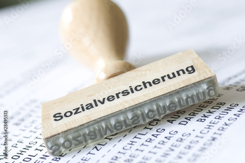 Sozialversicherung auf einer Gehaltsabrechnung