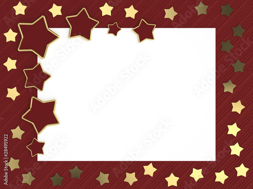 christmas card with gold stars