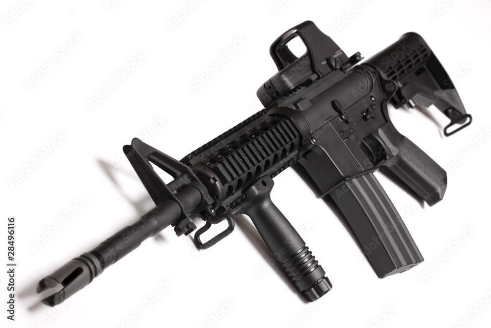 Modern army weapon. M4 RIS carbine.