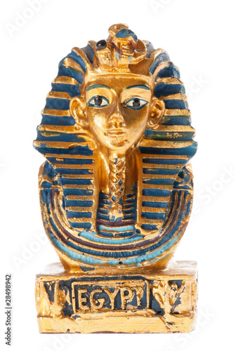 mask of pharaoh tutankhamon isolated on white