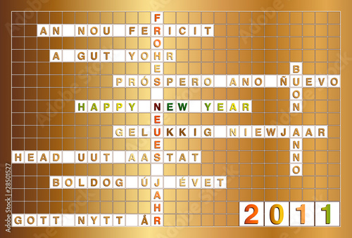 Kreuzworträtsel Neujahrswünsche 2011 photo