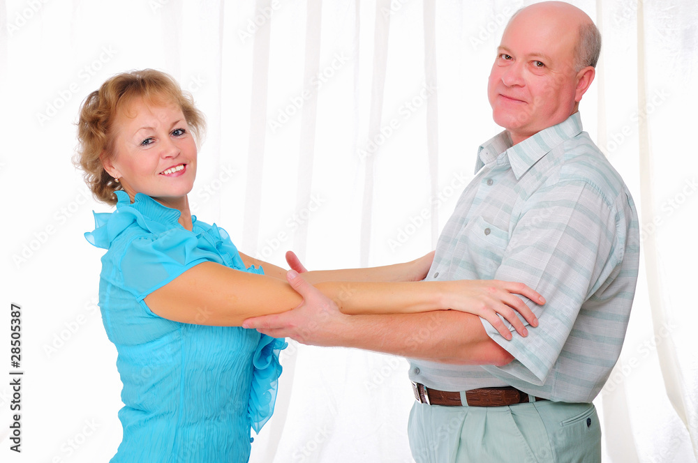 Obraz premium Grandparents together. Elderly couple