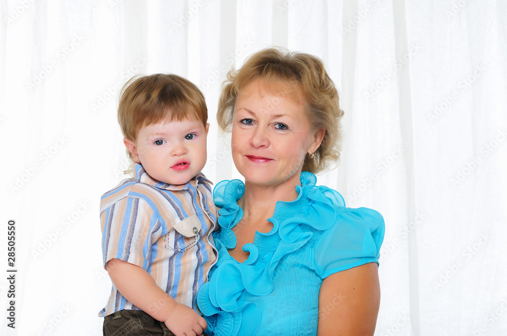 Grandmother and grandson