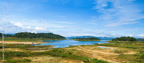 Mountain Lake with blue sky