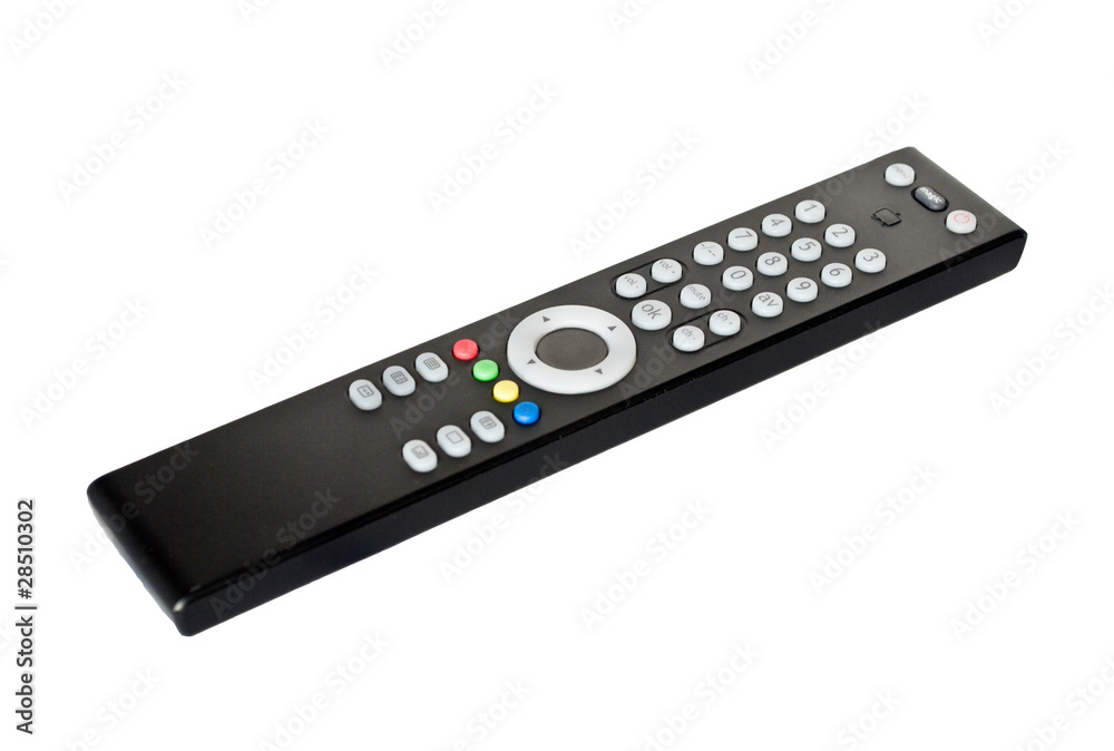 TV remote control isolated on white background TV remote control isolated on white background